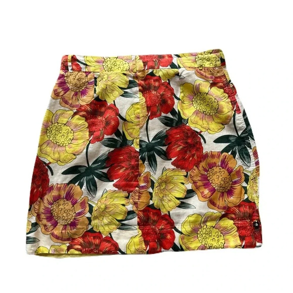 Women's Scotch and Soda  Scenic Sights Floral Print Skirt Mini Skirt Size Medium - Picture 2 of 5